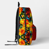 Floral Orange Bedruckter Rucksack (Links)