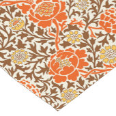 Floral, Orange Brown und Mustard Gold Kurzer Tischläufer (Ecke)