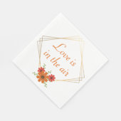 Floral Orange Country Wedding Liebe Fall Bridal Serviette (Ecke)