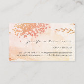 Floral Orange Doula Birth Coach schwanger Visitenkarte (Rückseite)