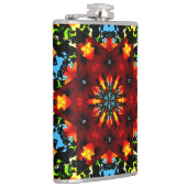 Floral Orange Flachmann (Rechts)