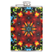 Floral Orange Flachmann (Vorderseite)