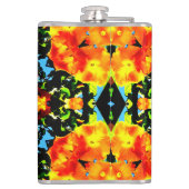 Floral Orange Flachmann (Rückseite)