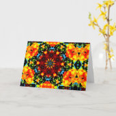 Floral Orange Karte (Gelbe Blume)