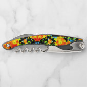 Floral Orange Kellnermesser (Rückseite)