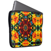 Floral Orange Laptopschutzhülle (Vorne Rechts)