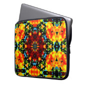 Floral Orange Laptopschutzhülle (Vorderseite Links)