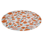 Floral Orange Pastell weiß Nahtlos Schneidebrett (Ecke)
