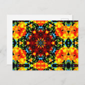 Floral Orange Postkarte (Vorne/Hinten)