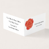 Floral Orange Rose Wedding White Event Planner Visitenkarten (Vorderseite)