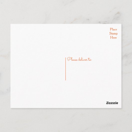 Floral Orange Vielen Dank Lily Blume Pink Postkarte (Rückseite)