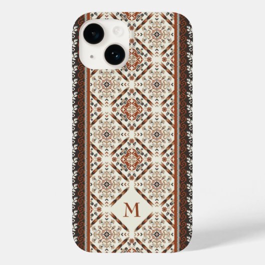 Floral Oriental Ethnic Muster Case-Mate iPhone Hülle (Rückseite)