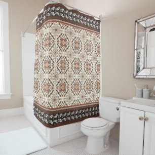 Floral Oriental Ethnic Muster Duschvorhang