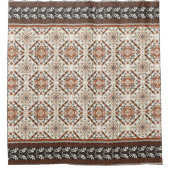 Floral Oriental Ethnic Muster Duschvorhang (Vorderseite)