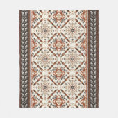 Floral Oriental Ethnic Muster Fleecedecke (Vorderseite)