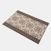 Floral Oriental Ethnic Muster Fußmatte (Schrägansicht)