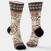Floral Oriental Ethnic Muster Socken (Gewinkelt)