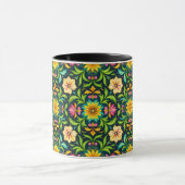 Floral Ornamental Pattern in Vibrant Colors Tasse (Zentrum)