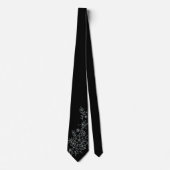 Floral Ornaments Black Neck Tie Krawatte (Vorderseite)