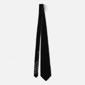 Floral Ornaments Black Neck Tie Krawatte (Rückseite)