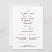 Floral Ornate Frame Diamond Shape Wedding Initials Einladung (Rückseite)