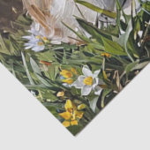 Floral Oster Bow Bunny Rabbit und Eier Seidenpapier (Detail)