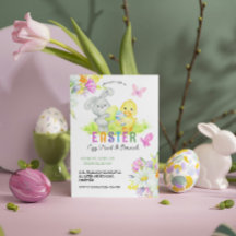 Floral Ostereier Hunt & Brunch Niedlich Bunny