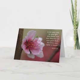 Floral Osterkarte mit Bibelverse (Matthew 5:17) Feiertagskarte