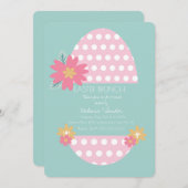 Floral Ostermuster Ei Abendessen Brunch Familie Einladung (Vorne/Hinten)