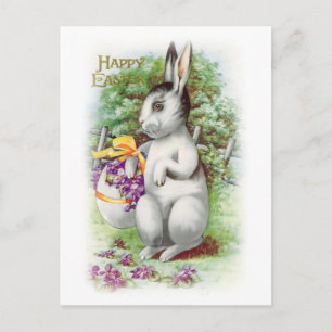 Floral Ostern Bunny Postcard Feiertagspostkarte