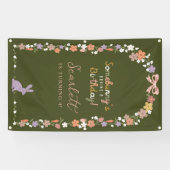 Floral Ostern Sonnige sonnen haben einen Geburtsta Banner (Horizontal)