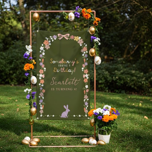 Floral Ostern Sonnige sonnen haben einen Geburtsta Banner