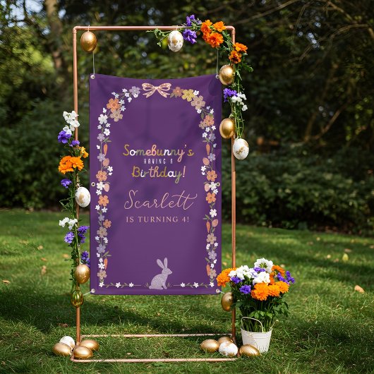 Floral Ostern Sonnige sonnen haben einen Geburtsta Banner