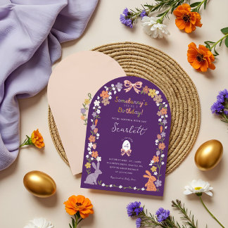 Floral Ostern Sonnige sonnen haben einen Geburtsta Einladung