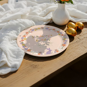 Floral Ostern Sonnige sonnen haben einen Geburtsta Pappteller