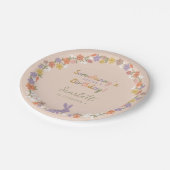 Floral Ostern Sonnige sonnen haben einen Geburtsta Pappteller (Schrägansicht)