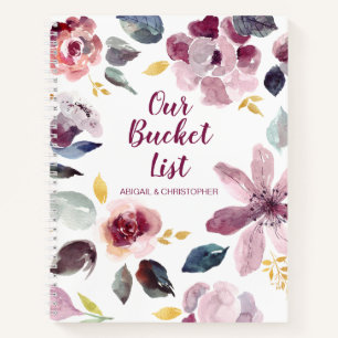 Floral Our Bucket List Keepake Journal Notizblock