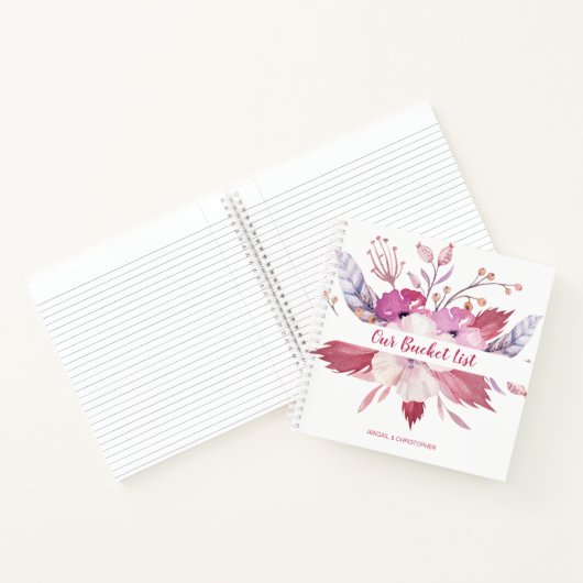 Floral Our Bucket List Keepake Journal Notizblock (Innenseite)