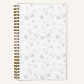 Floral Outline Notebook Notizblock (Vorderseite)
