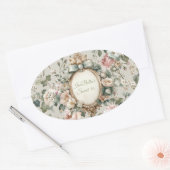 Floral Oval Stickers for Invitations & Favors (Umschlag)