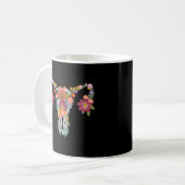 Floral Ovary Uterus's Rights Feminist Kaffeetasse (Vorderseite Links)