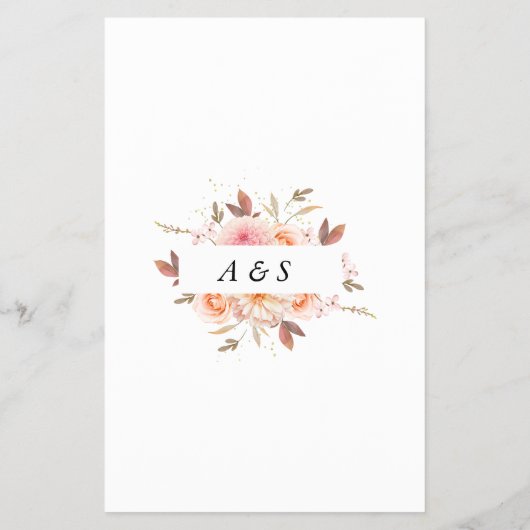 Floral Over oder Under-Brautparty-Spielkarte Flyer (Hinten)