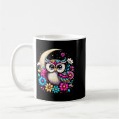 Floral Owl And Moon Kaffeetasse (Links)