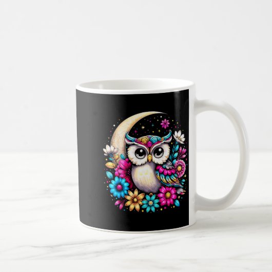 Floral Owl And Moon Kaffeetasse (Rechts)