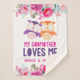 Floral Owls Baby Blanket - Meine Mutter Liebe Sherpadecke