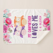 Floral Owls Baby Blanket - Meine Mutter Liebe Sherpadecke (Vorderseite (Horizontal))