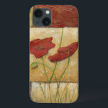 Floral Painting with Vue Brush Strokes Case-Mate iPhone Hülle<br><div class="desc">The Brush Strokes are sichtbar in this floral painting by Chariklia Zarris. Two red flowers sit in the middle of the piece with grass on the bottom and a few leaves floating at the top. A whimsical scene that would make a great gift!</div>