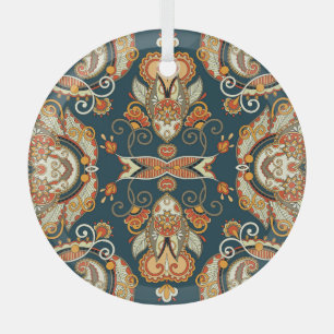 Floral Paisley Bandanna: Traditionelle Ornament Aus Glas