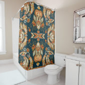 Floral Paisley Bandanna: Traditionelle Ornament Duschvorhang (Beispiel)