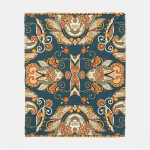 Floral Paisley Bandanna: Traditionelle Ornament Fleecedecke